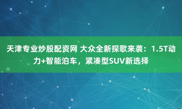 天津专业炒股配资网 大众全新探歌来袭：1.5T动力+智能泊车，紧凑型SUV新选择